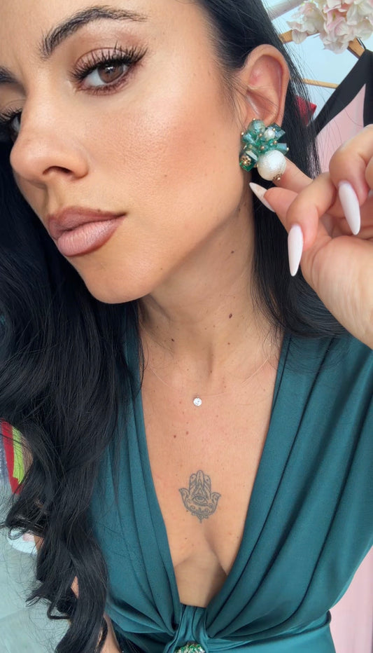 PENDIENTE PERLA ESMERALDA