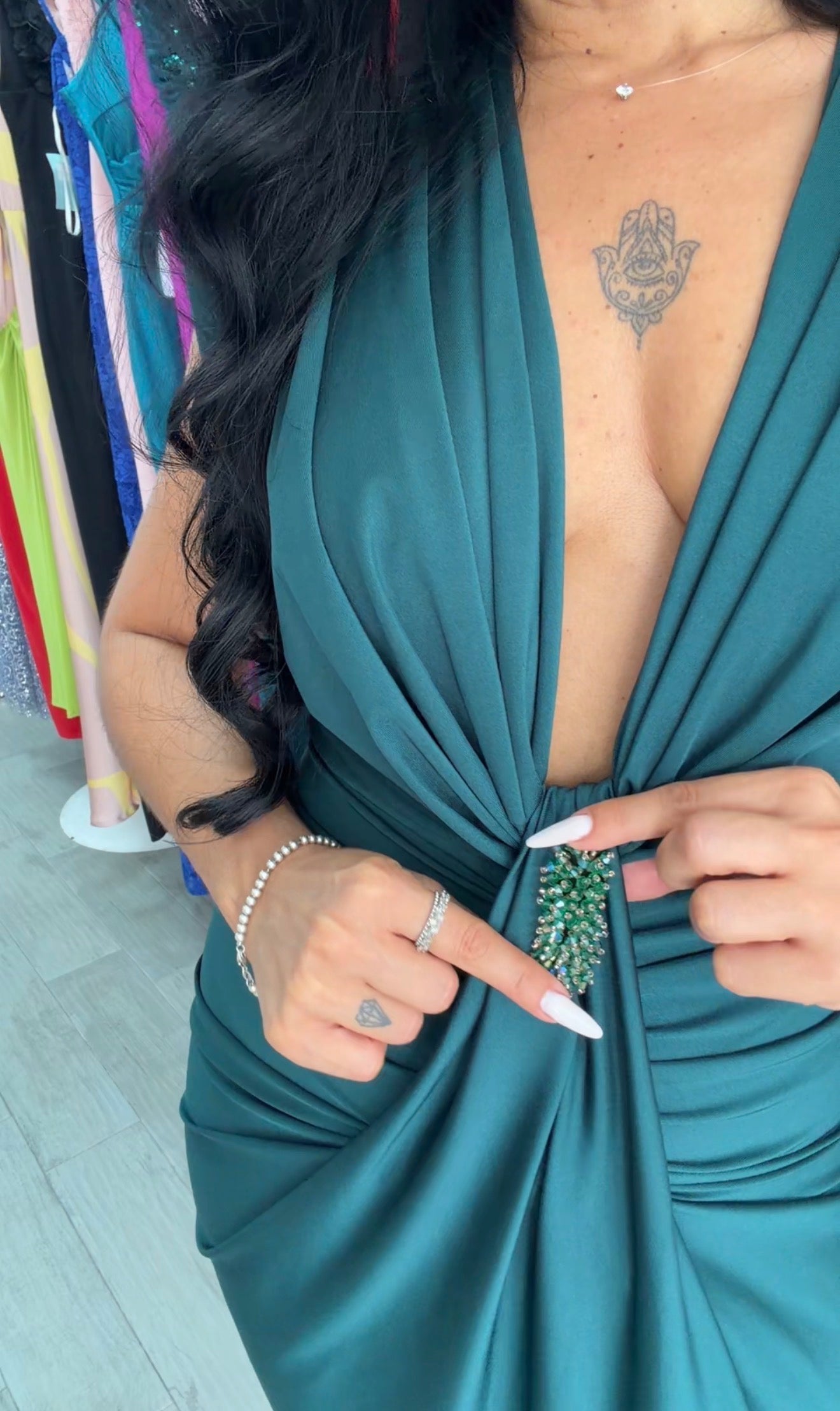 VESTIDO TIFANI VERDE ESMERALDA