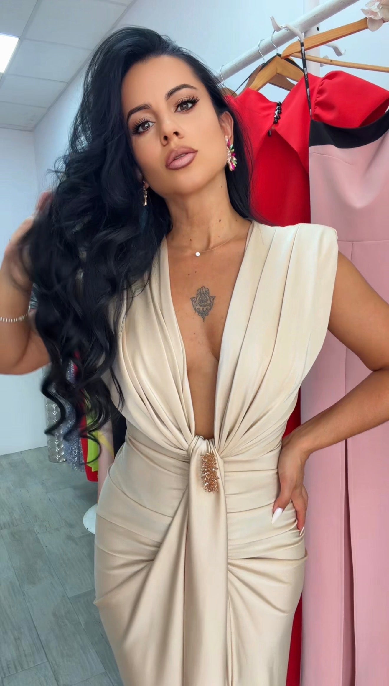 VESTIDO TIFANNI DORADO
