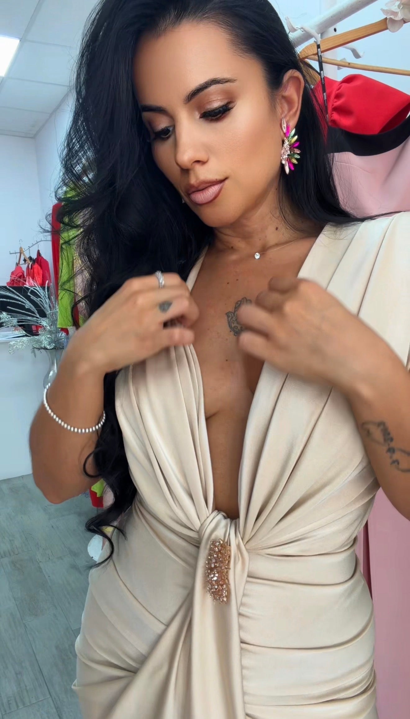 VESTIDO TIFANNI DORADO