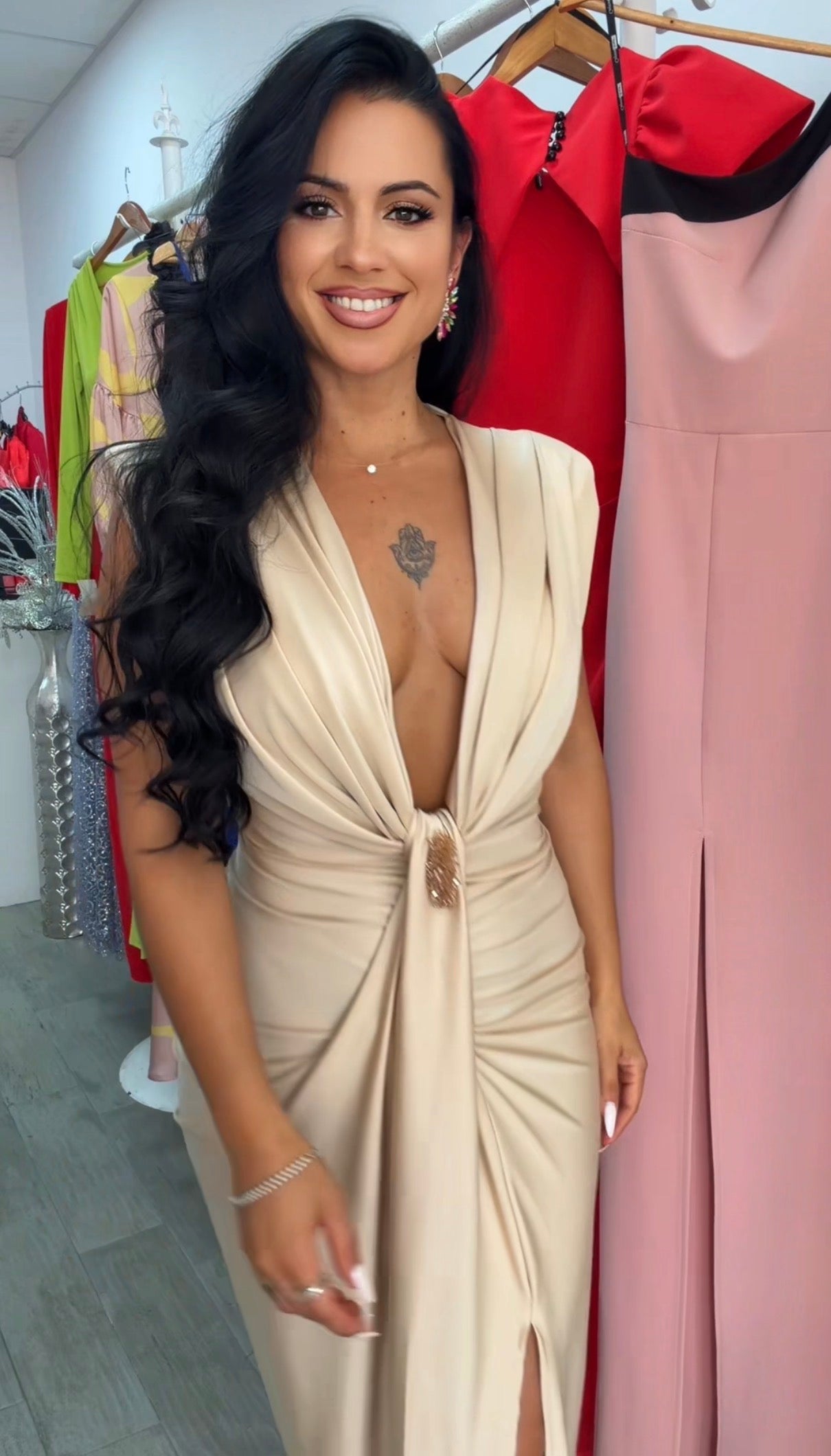 VESTIDO TIFANNI DORADO