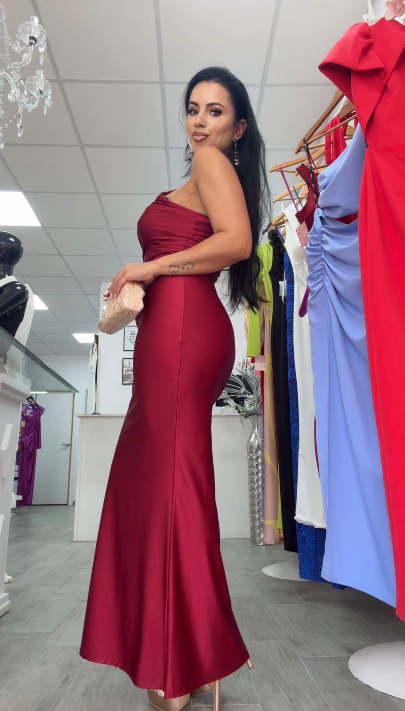 VESTIDO BALI BURDEOS