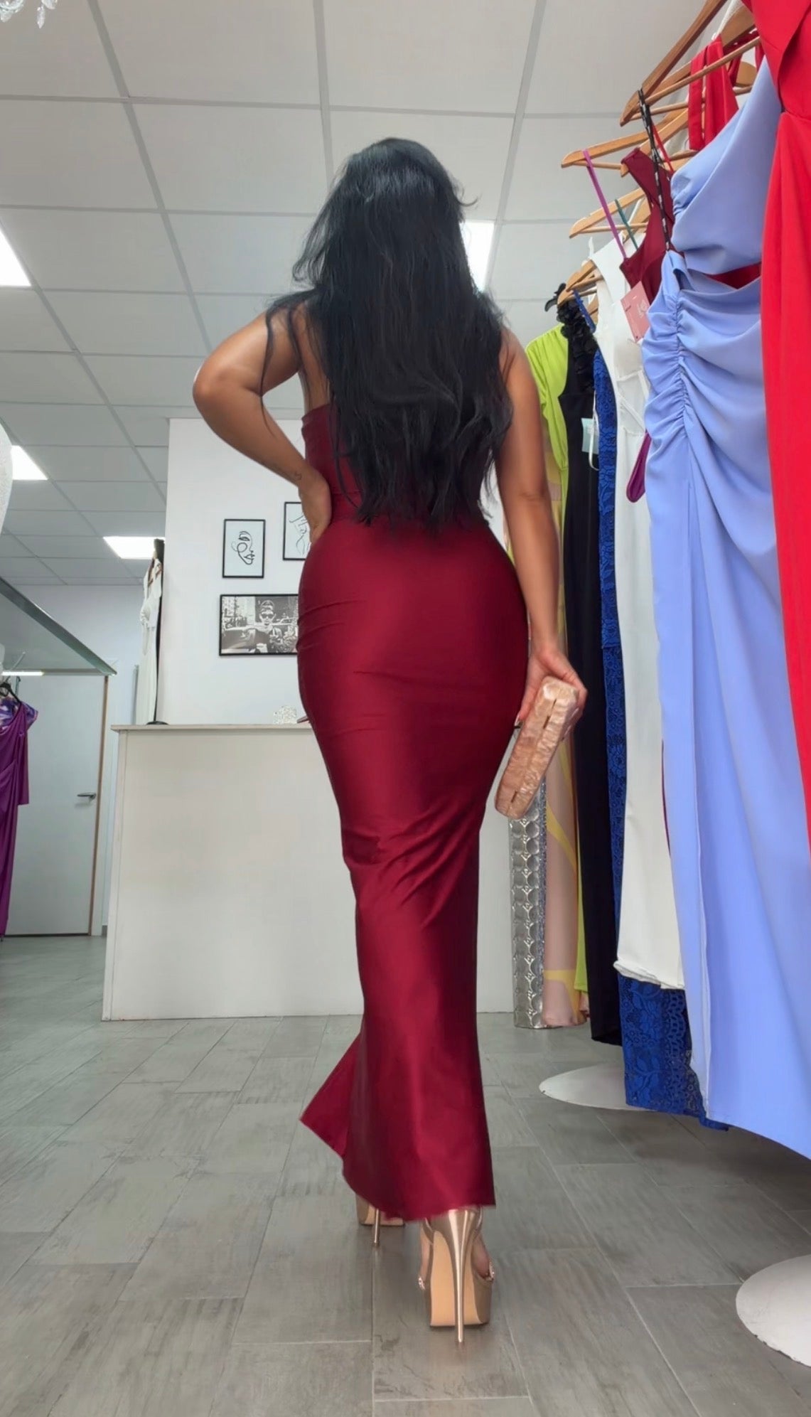VESTIDO BALI BURDEOS