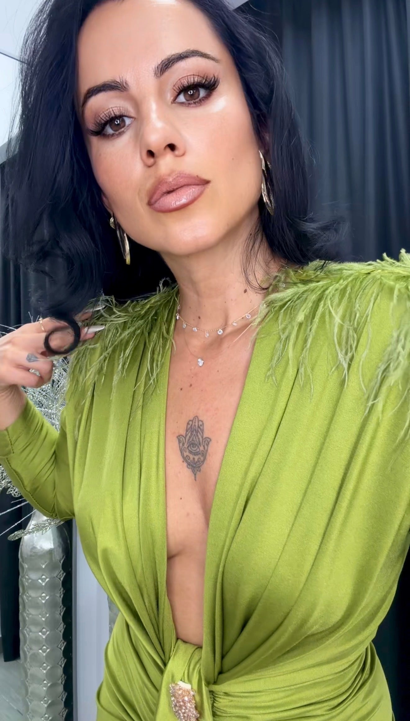 VESTIDO CARINA VERDE OLIVA