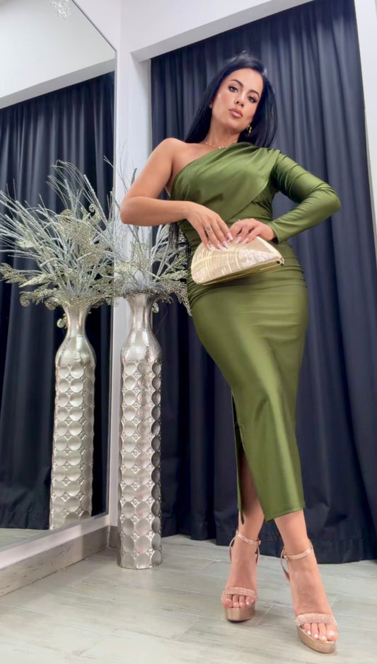 VESTIDO IRIS VERDE OLIVA