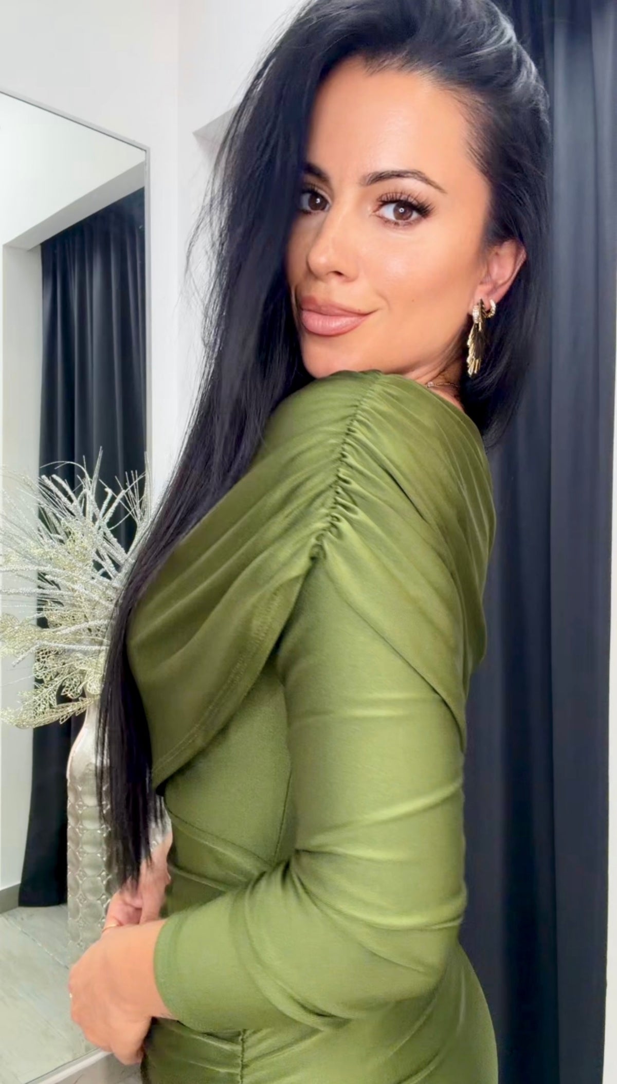VESTIDO IRIS VERDE OLIVA