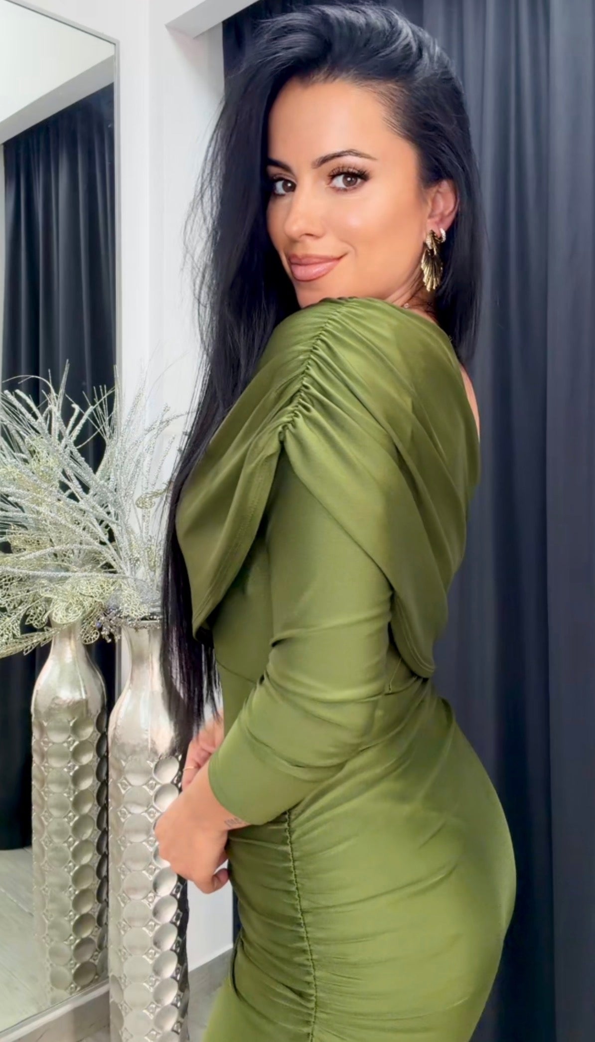 VESTIDO IRIS VERDE OLIVA
