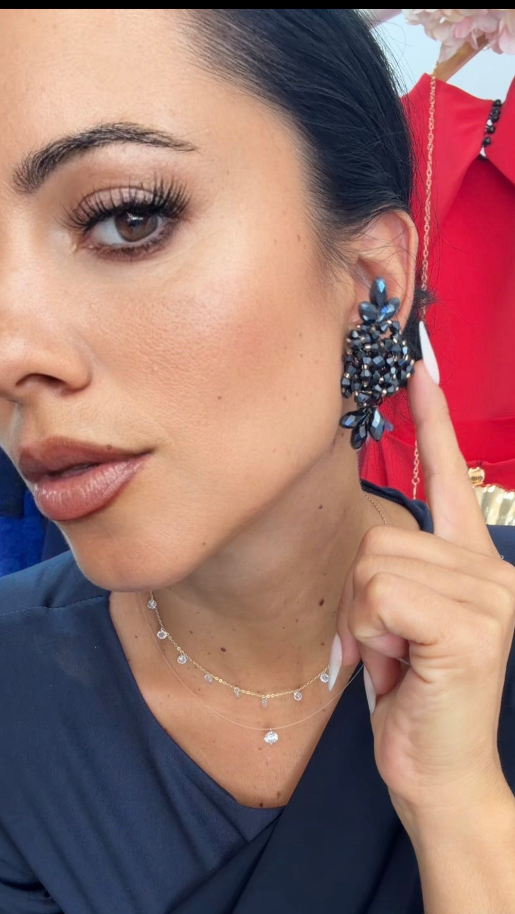 PENDIENTES GRETA AZUL MARINO