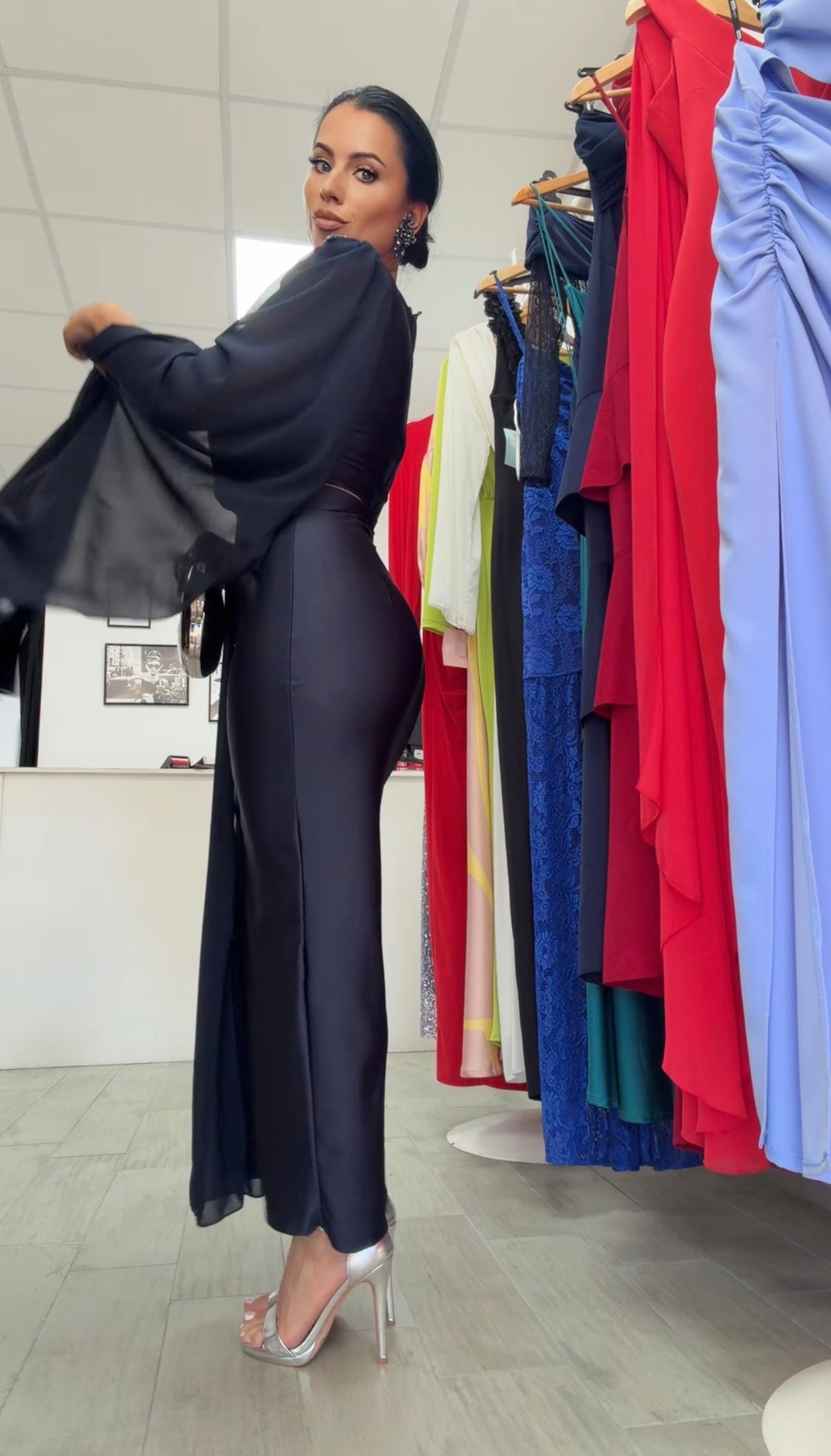 VESTIDO EGIPCIO AZUL MARINO