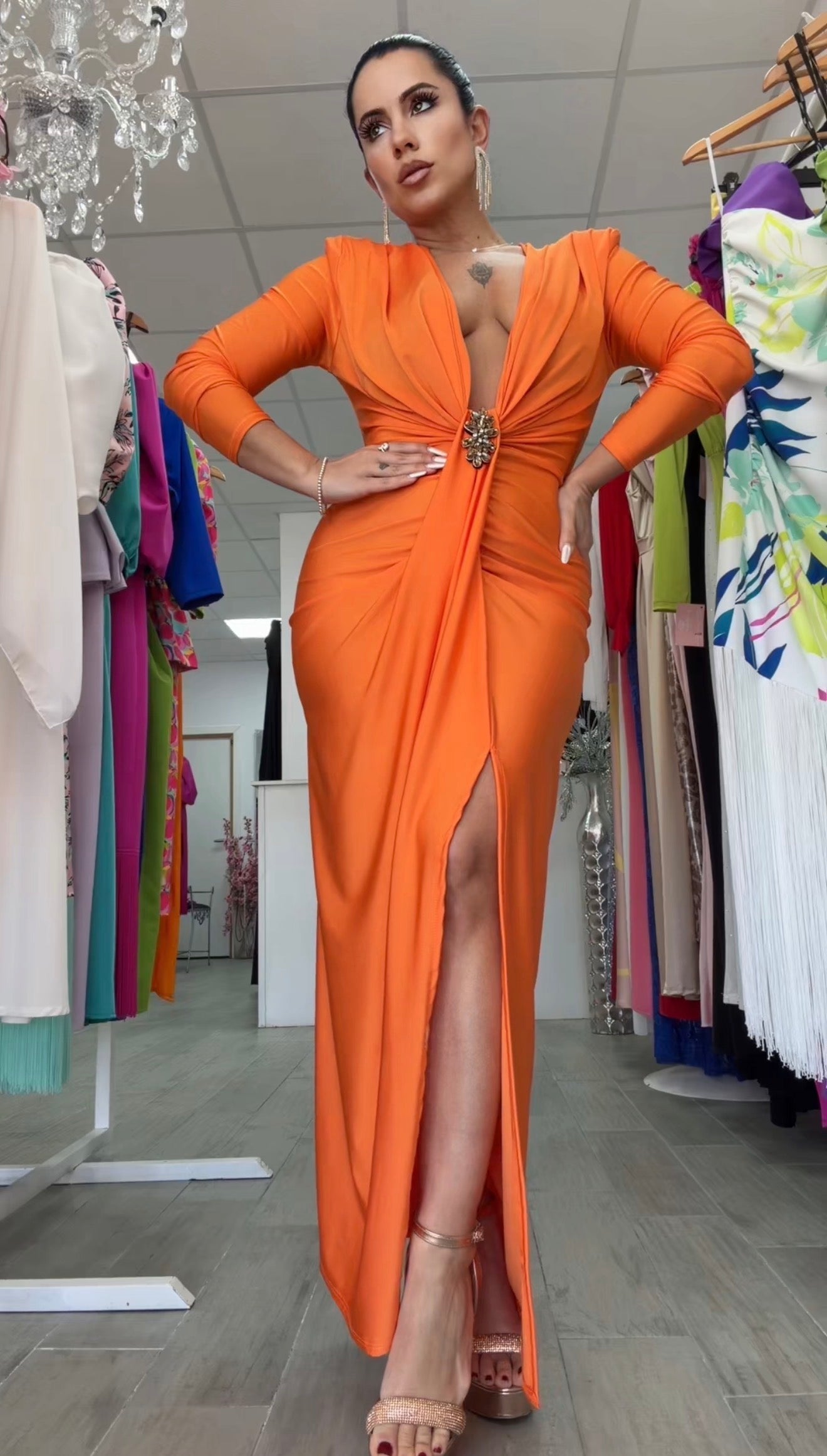 VESTIDO TIFANI NARANJA