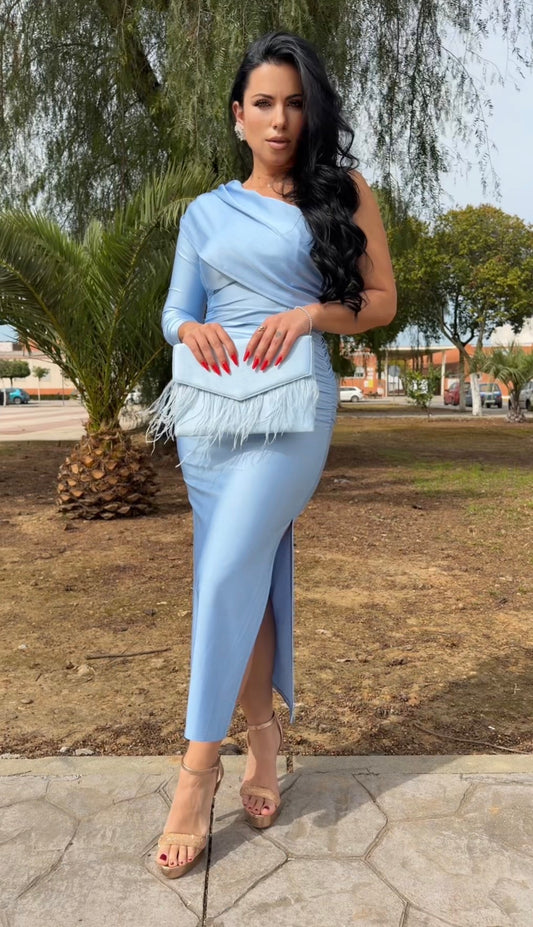 VESTIDO IRIS CELESTE