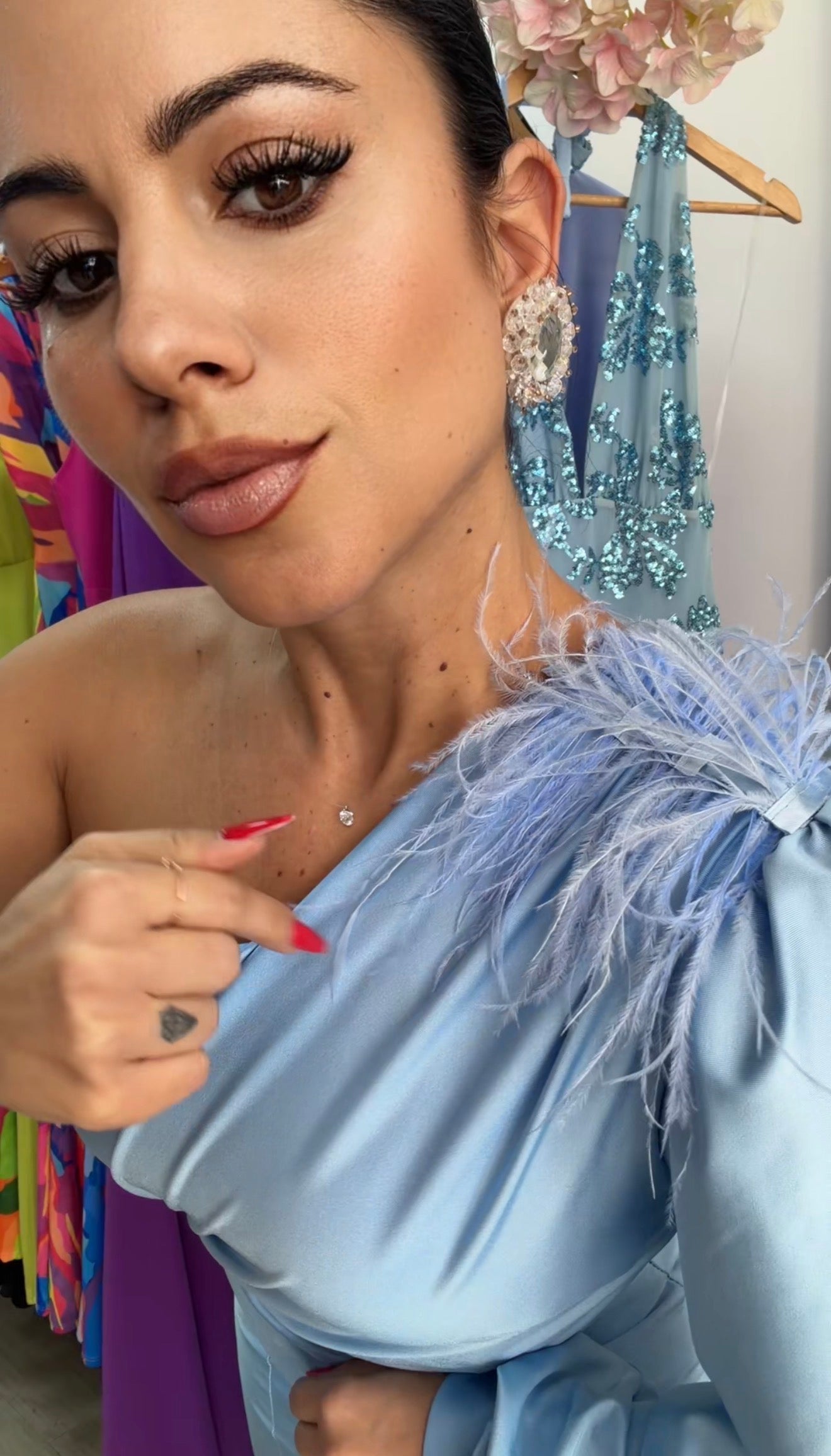 VESTIDO GRIEGO CELESTE