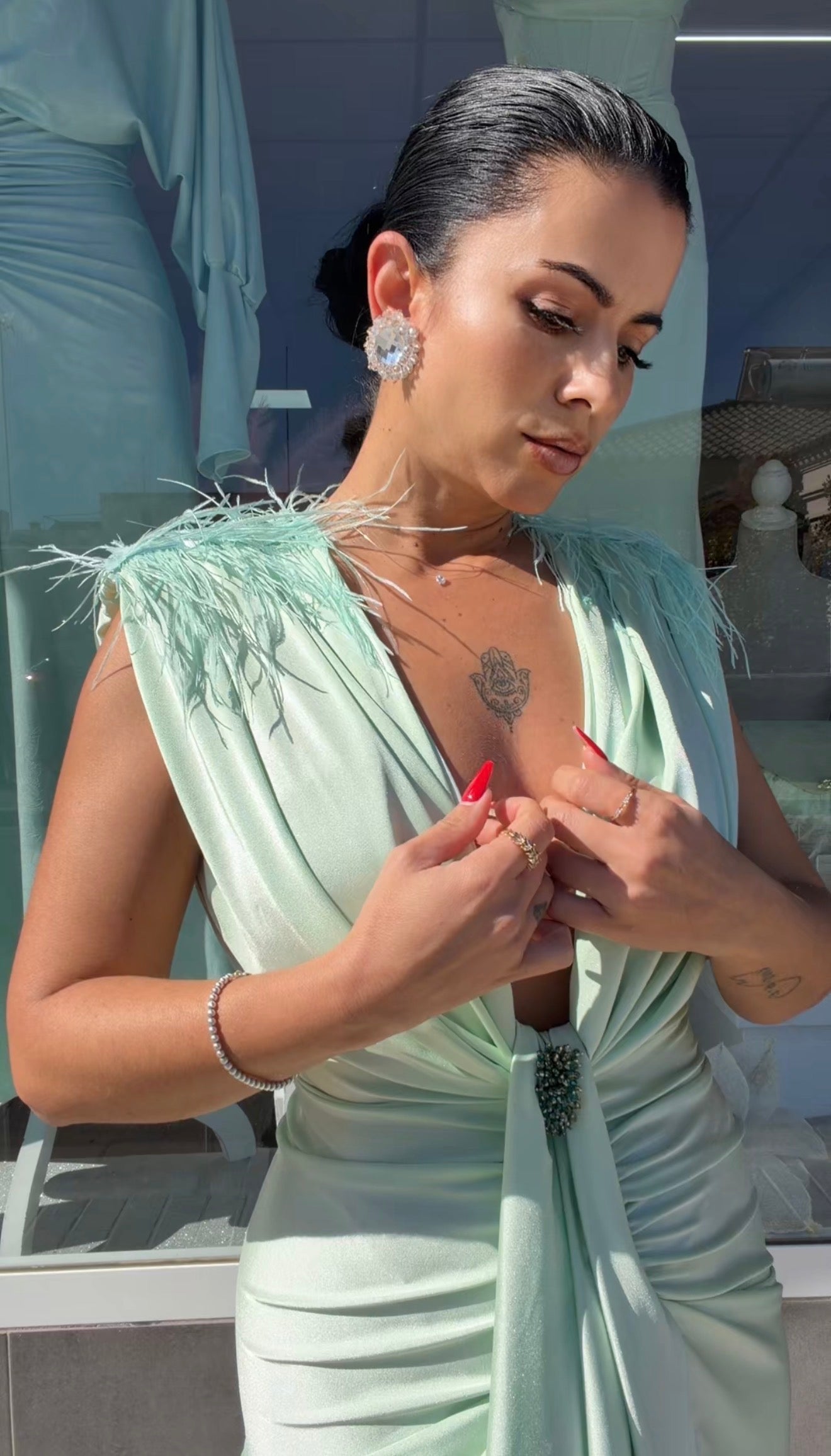 VESTIDO CARINA VERDE MENTA