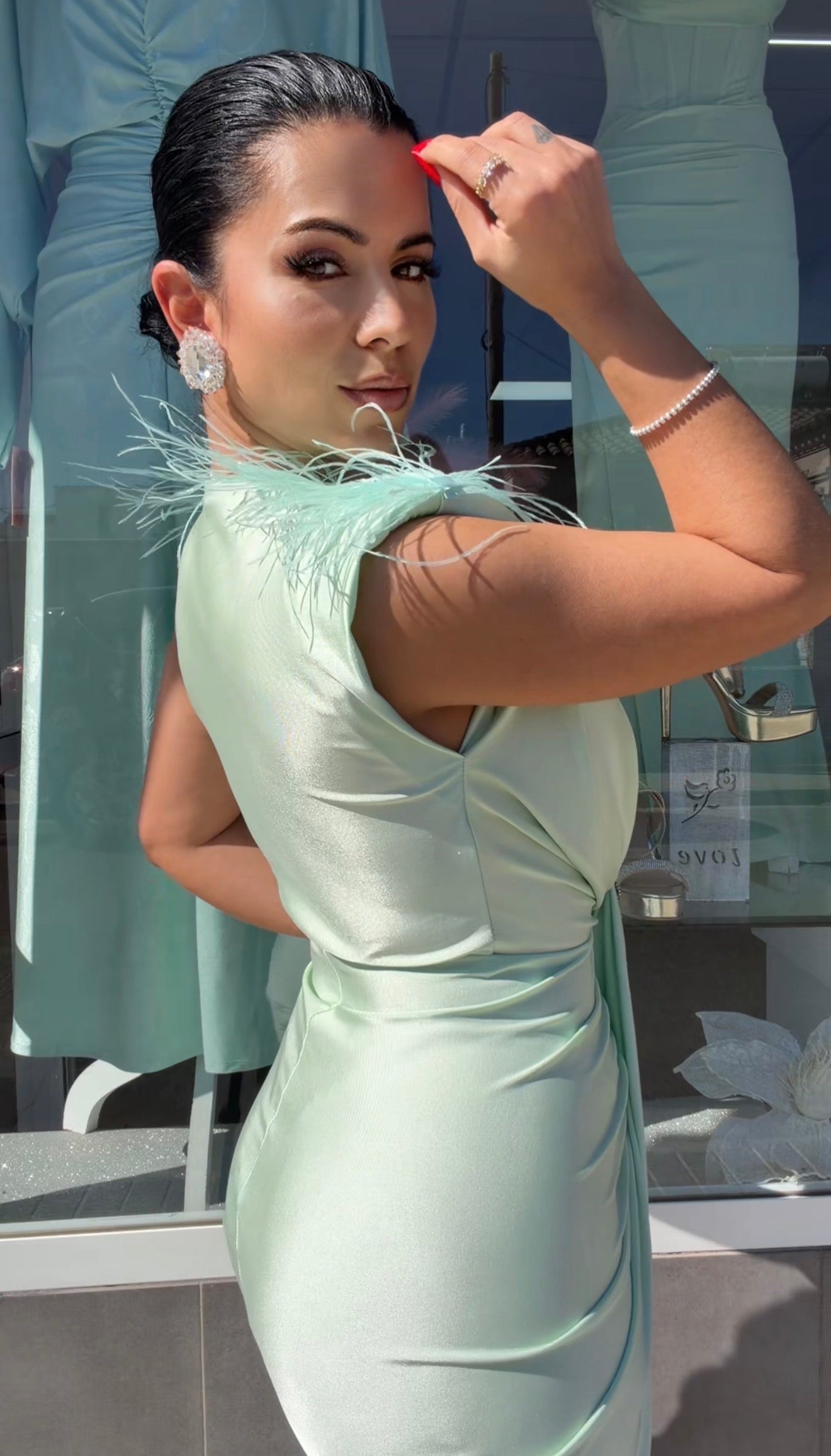 VESTIDO CARINA VERDE MENTA