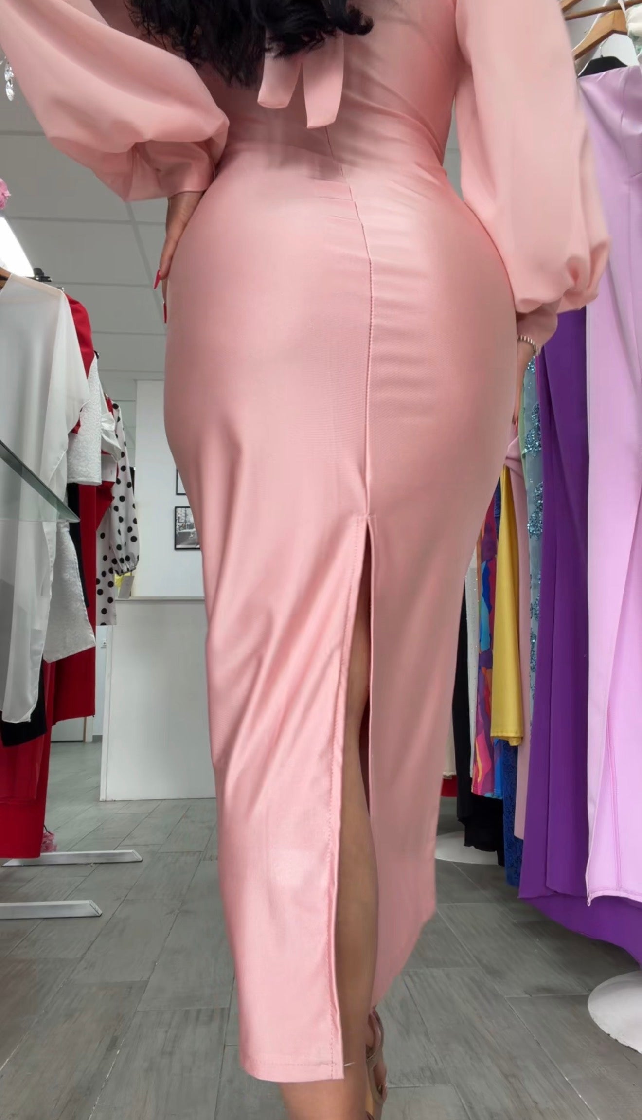 VESTIDO LIDIA ROSA MAQUILLAJE