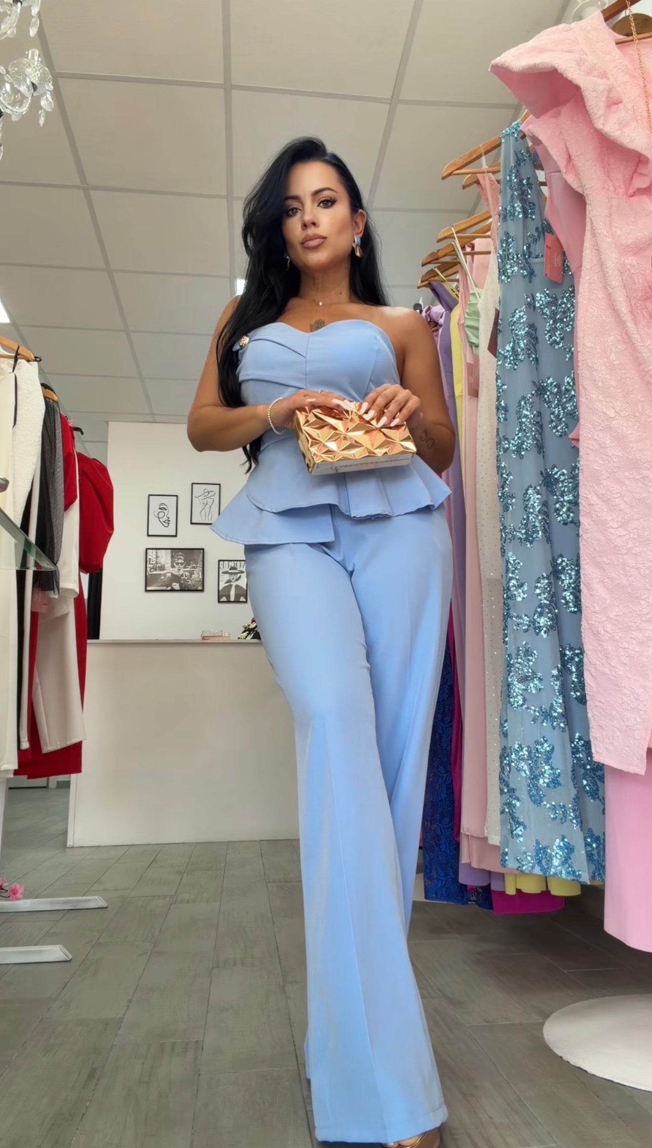 CONJUNTO ALICIA AZUL CIELO