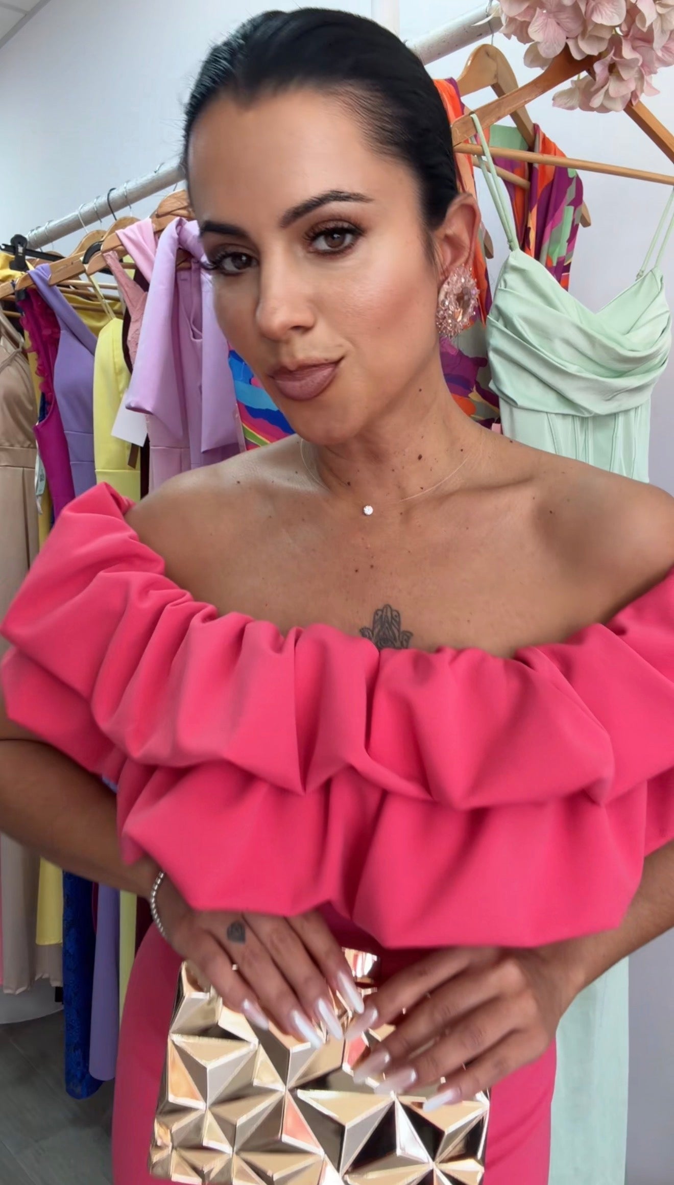 VESTIDO MEXICO FRESA