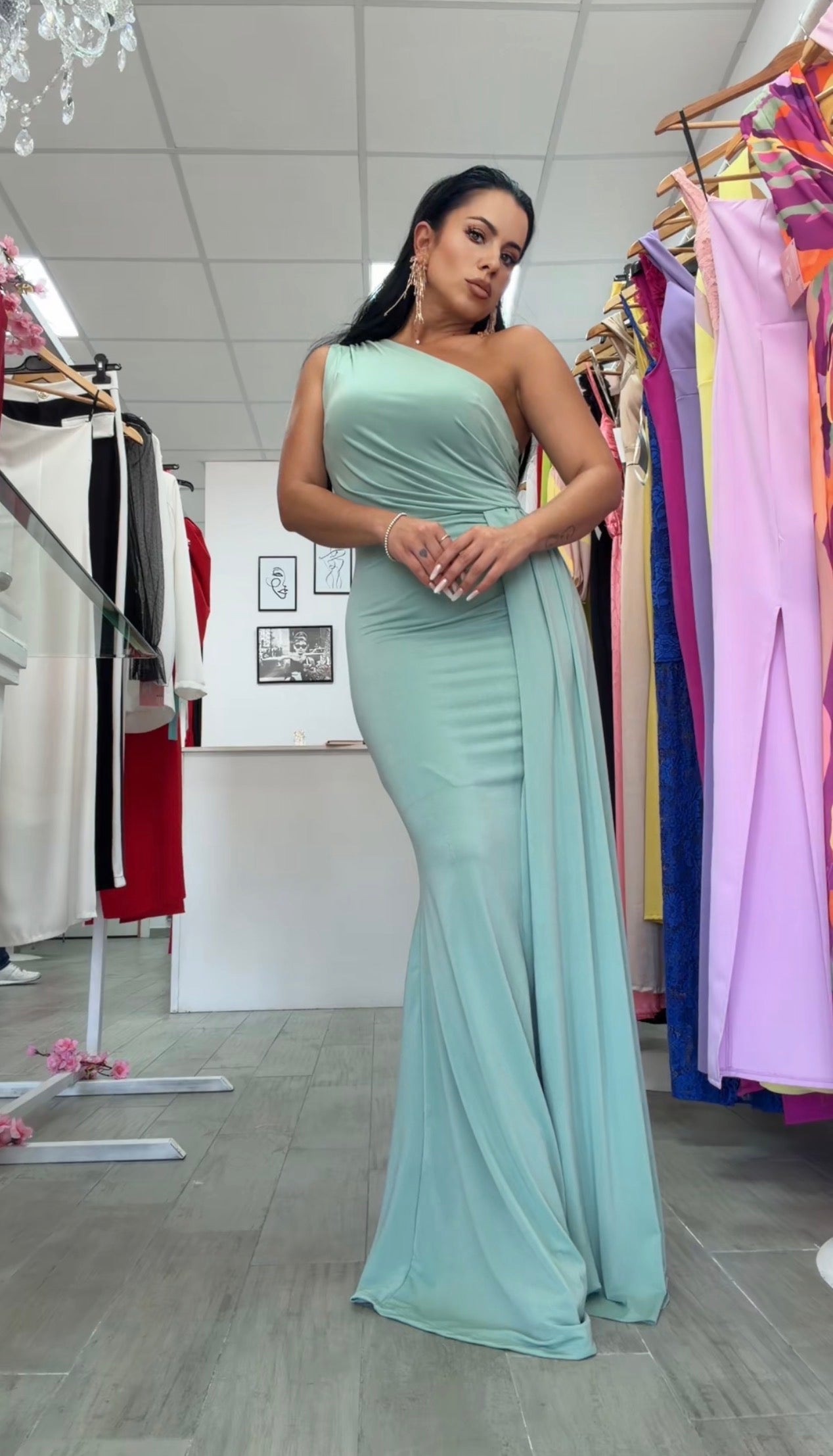 VESTIDO IMPERIO VERDE MENTA
